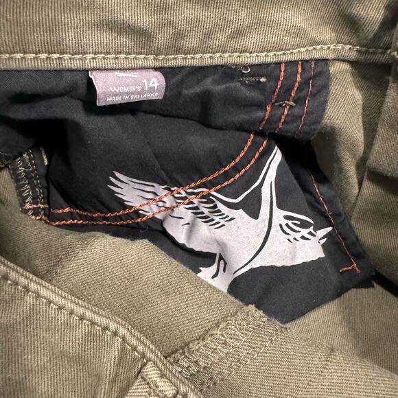 Eddie Bauer Modal Tencel Curvy Slim Straight Stretch Dark Green Jeans 14 - Picture 4 of 9